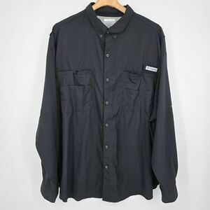 Columbia Sportswear Omni-Shade Men's Long Sleeve Shirt 3XLT Black.